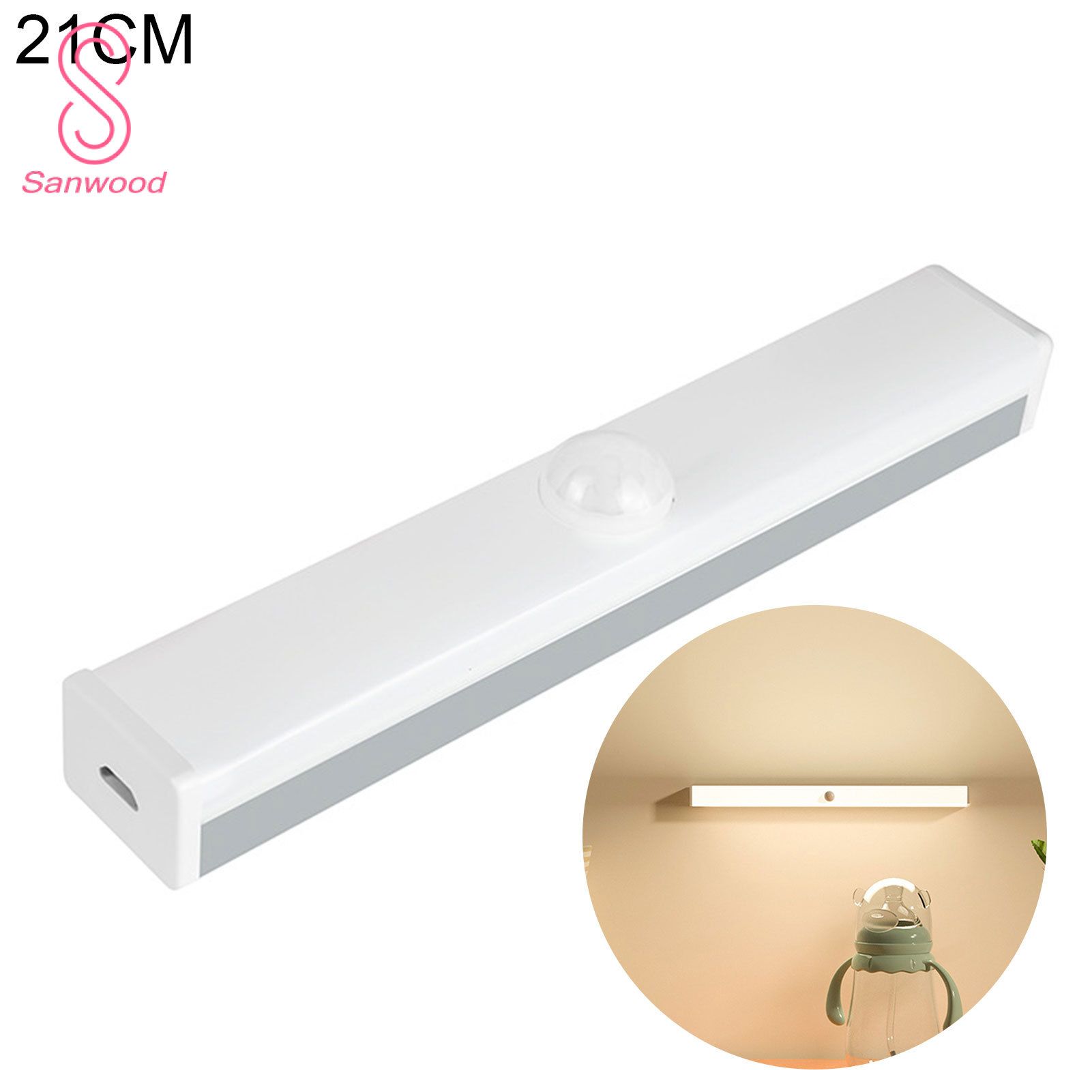 Cabinet Light Motion Sensor Under Counter Lighting Aluminium Magnetic Suction LED Drawer Lamp for Home