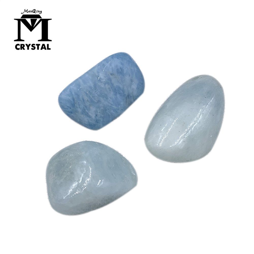 50g Natural Aquamarine gravel crystal gravel polished raw gemstone quartz gravel rock healing Fish tank decorate