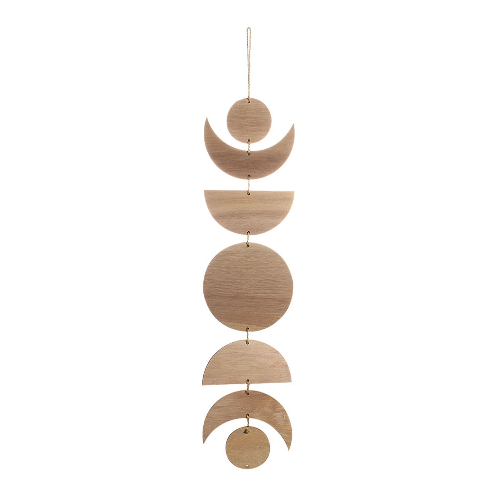 Hanging Ornament Smooth Surface Lovely Unpainted Moon Phase Wall Ornament