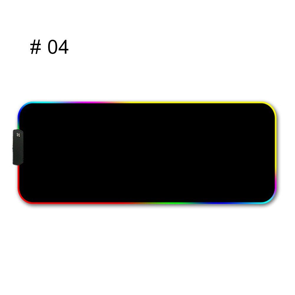 LED Portable Gaming Mouse Table Mat Luminous Colorful RGB Lights Anti-slip Gaming Mouse Pad Mat for Computers Gamers