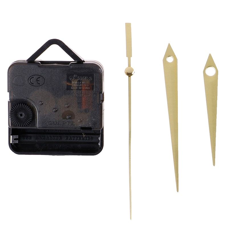 1 Set Silent Wall Clock Quartz Movement Mechanism Black Red DIY Wall Clock Quartz Clock Hour/Minute Hand Clock Movement