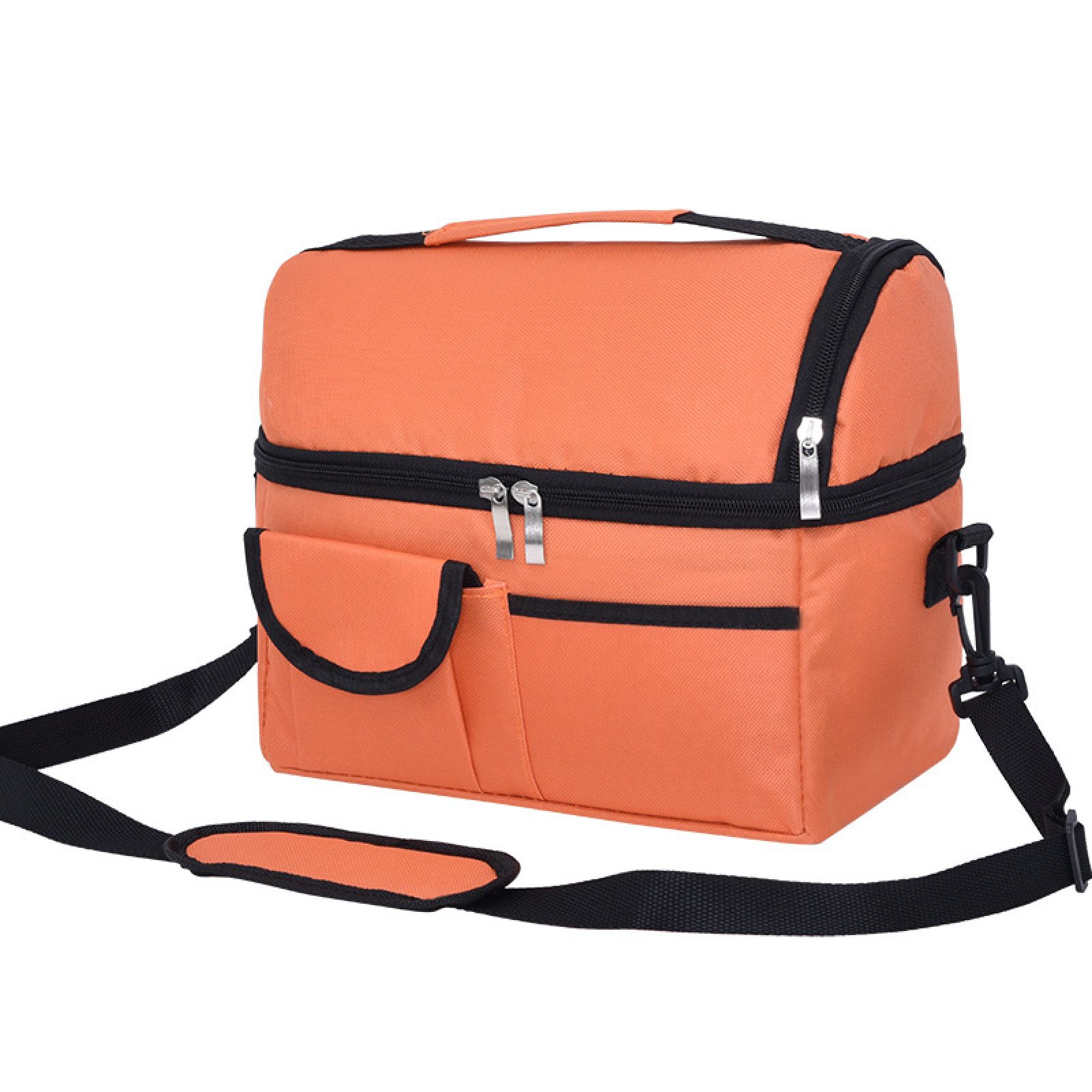 Thermal Insulated Bag Multi Pocket Wide Open Zipper Bento Food Delivery Pouch