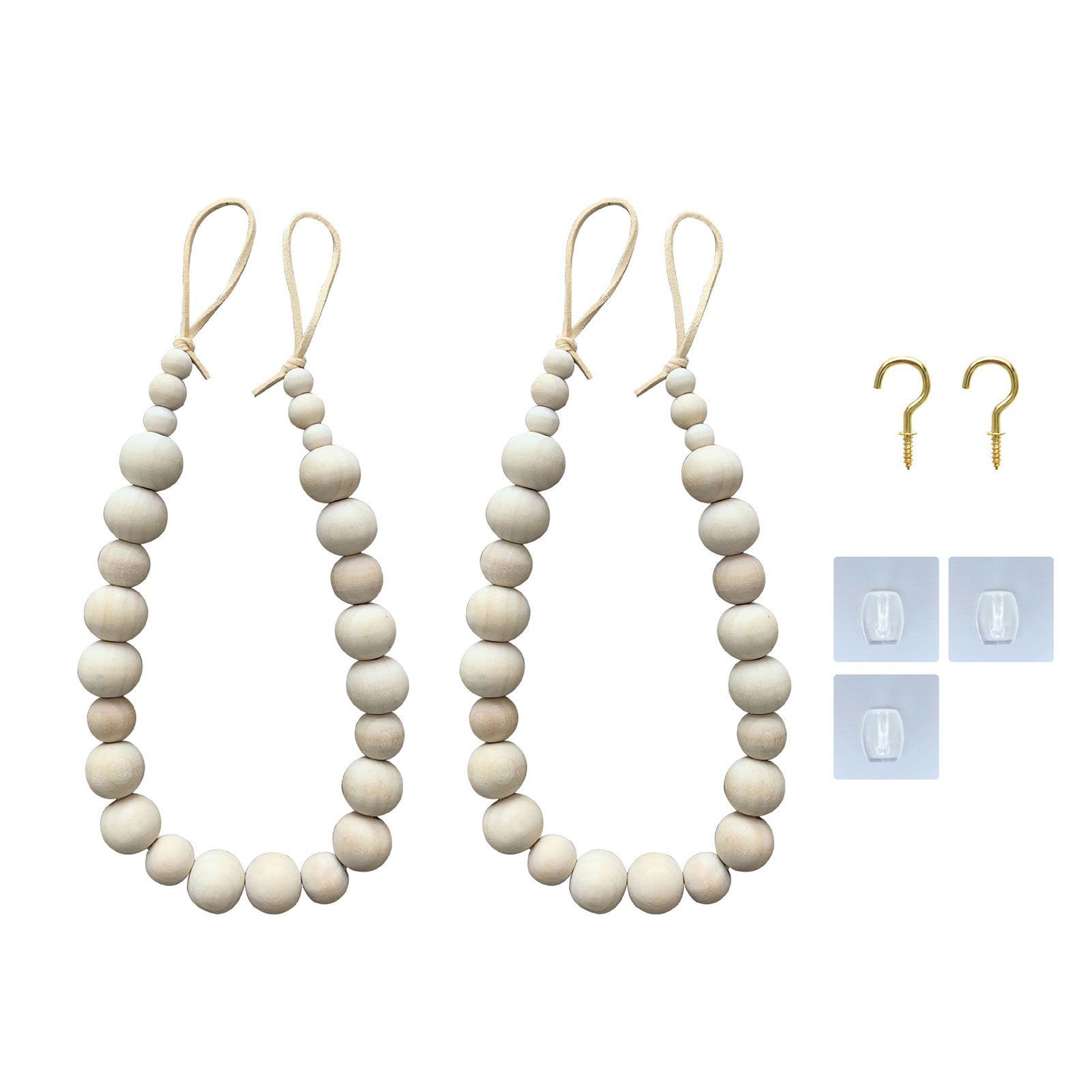 Tieback Elegant Delicate Modern Wooden Beads Curtain Tie Holder for Window