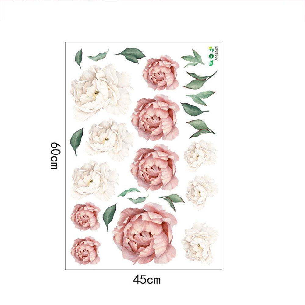 Peony Flower Home Wall Sticker Background Decal Mural DIY Decoration