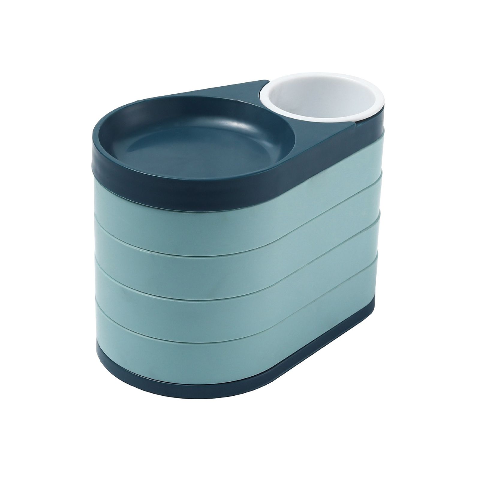 Earrings Box 360 Degree Rotatable 5 Layers Plastic Jewelry Rings Organizer Storage Box for Home