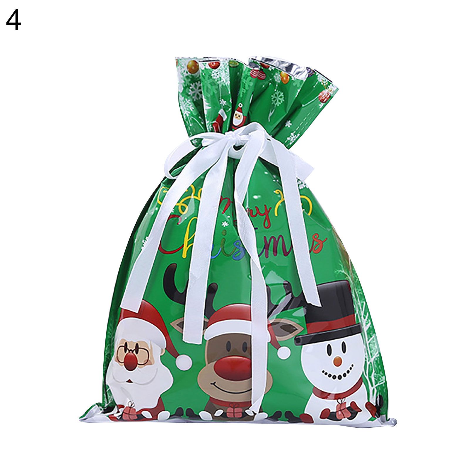 Gifts Drawstring Pouches with Ribbon Party Christmas Decoration Chocolate Bags