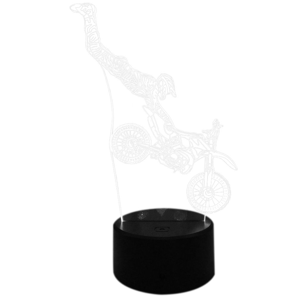 LED Night Light Motocross Motorcycle 3D Acrylic LED Table Lamp 7 Color Night Light Touchs Lamp