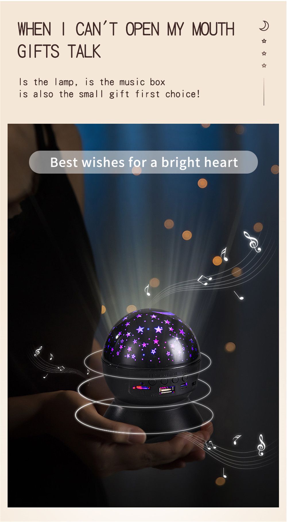 Starry Sky Lamp Projection Lamp Bluetooth Bedside Lamp LED Night Light professional design