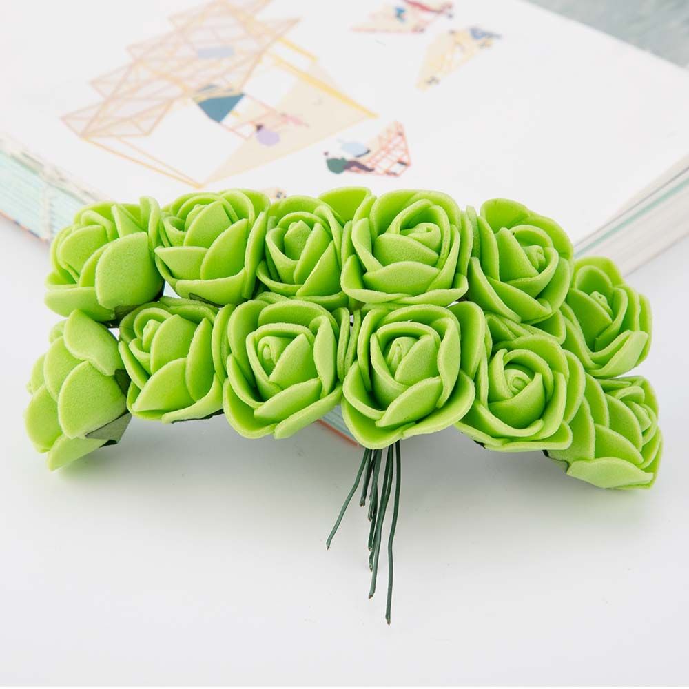 Artificial Flower Bouquet Mul-ticolor Rose 144 pcs 2 cm Mini Foam Rose Wedding Flower Decoration Scrapbooking Fake Rose Flower