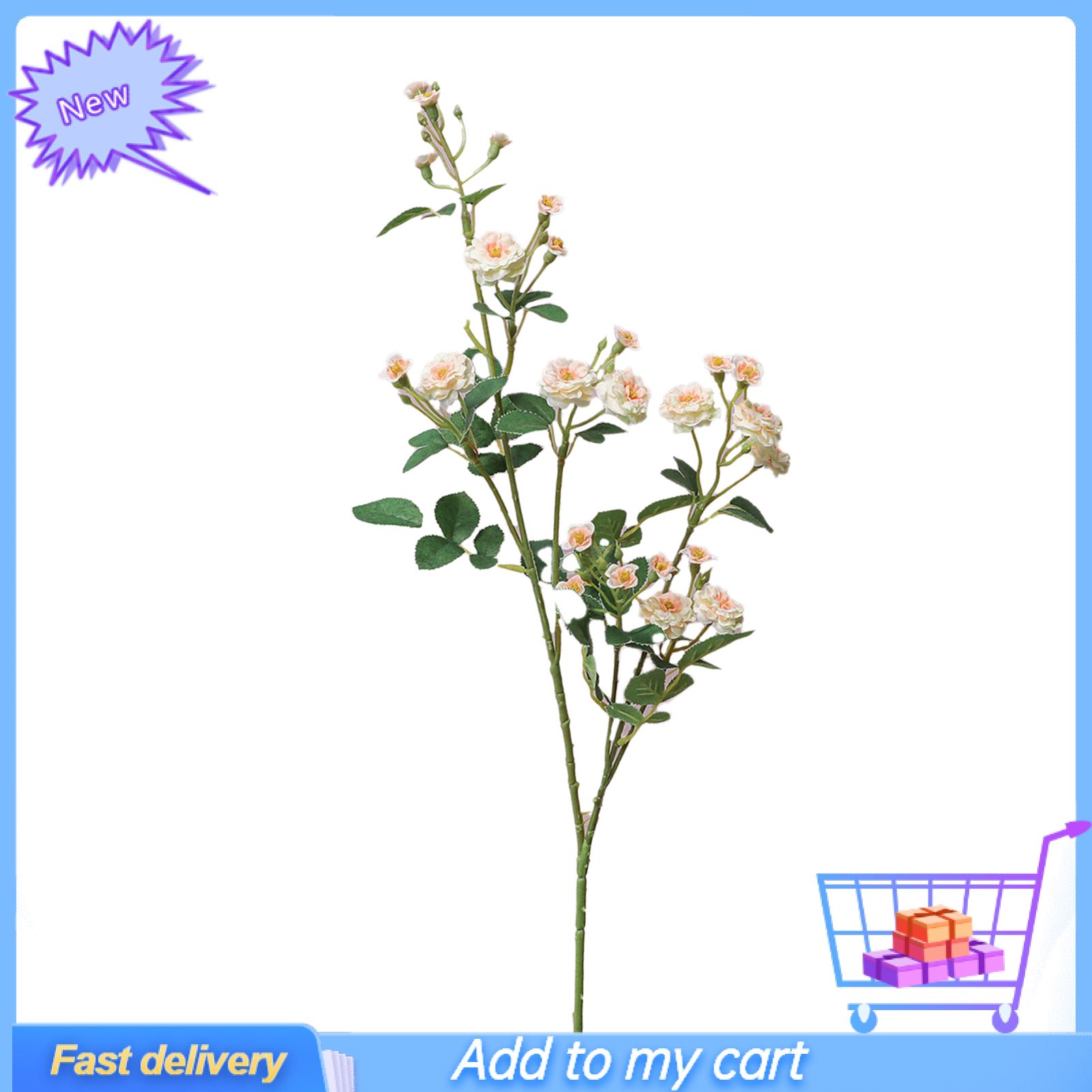 Realistic Artificial Flower Exquisite  Silk Flower Modern Style Decorative  Rose for Home
