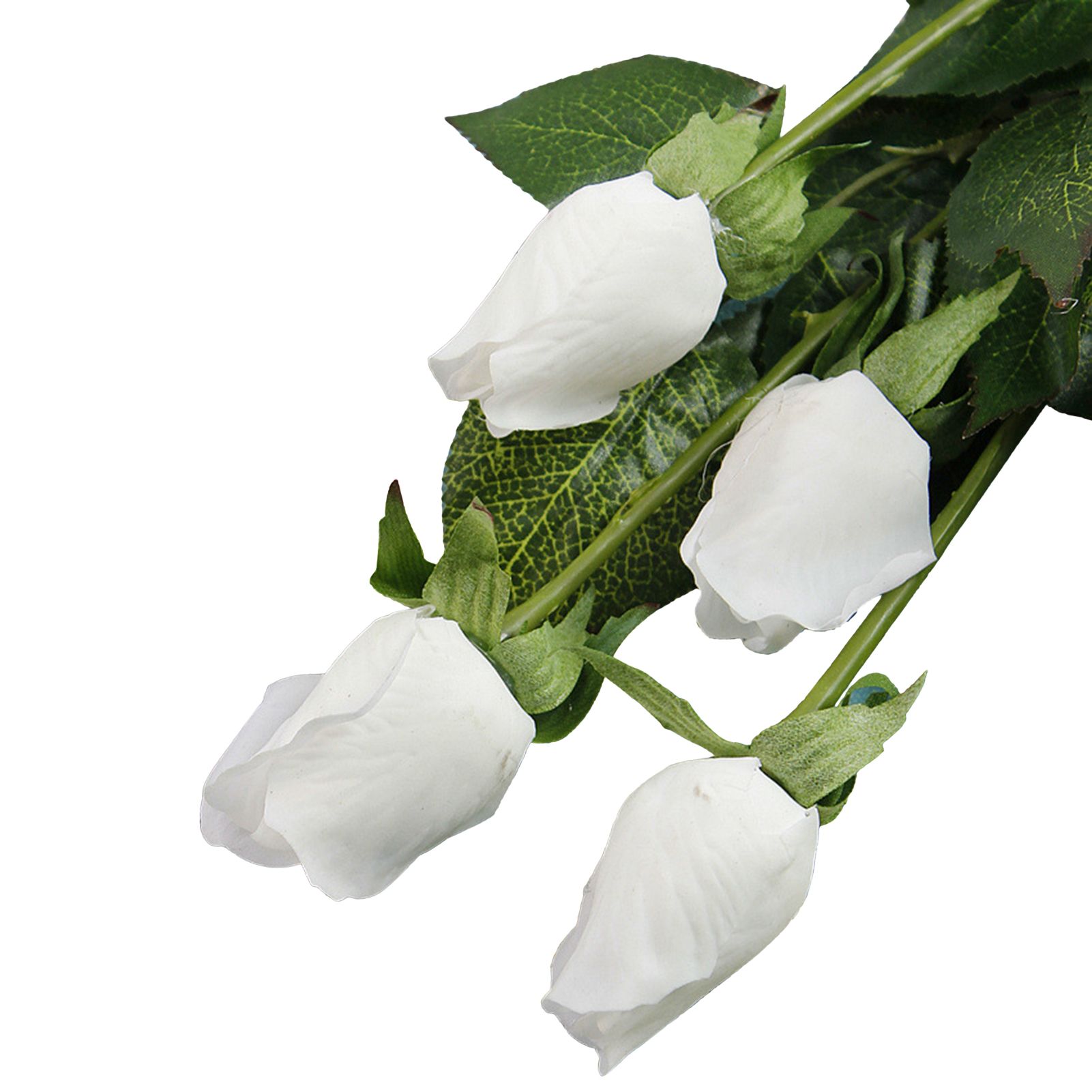 4Pcs Artificial Flower Simulated Easy Care Lightweight Long Stem Fake Rose Decor Wedding Accessories