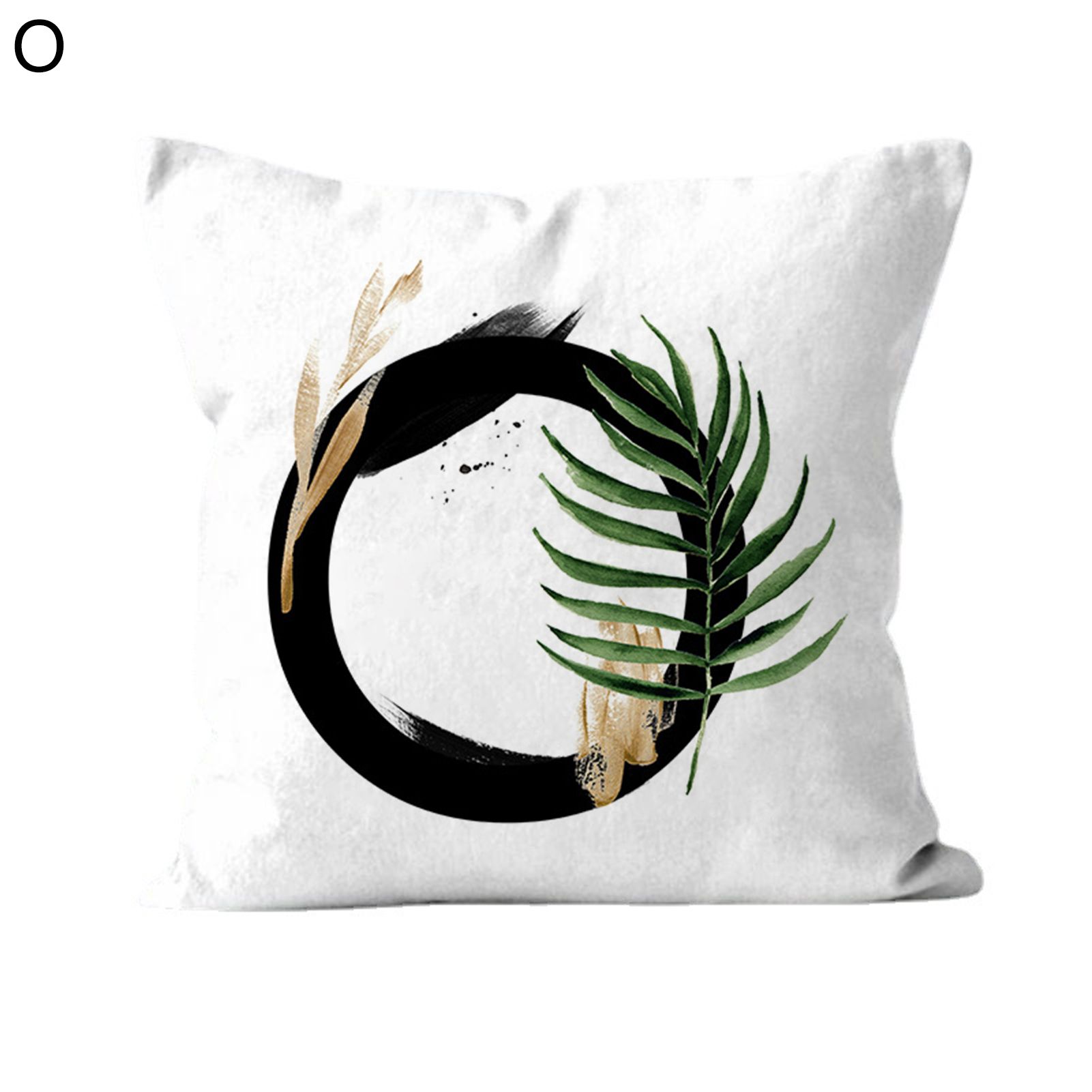 low Sham Breathable Tropical Alphabet Printed Cushion Throw Case