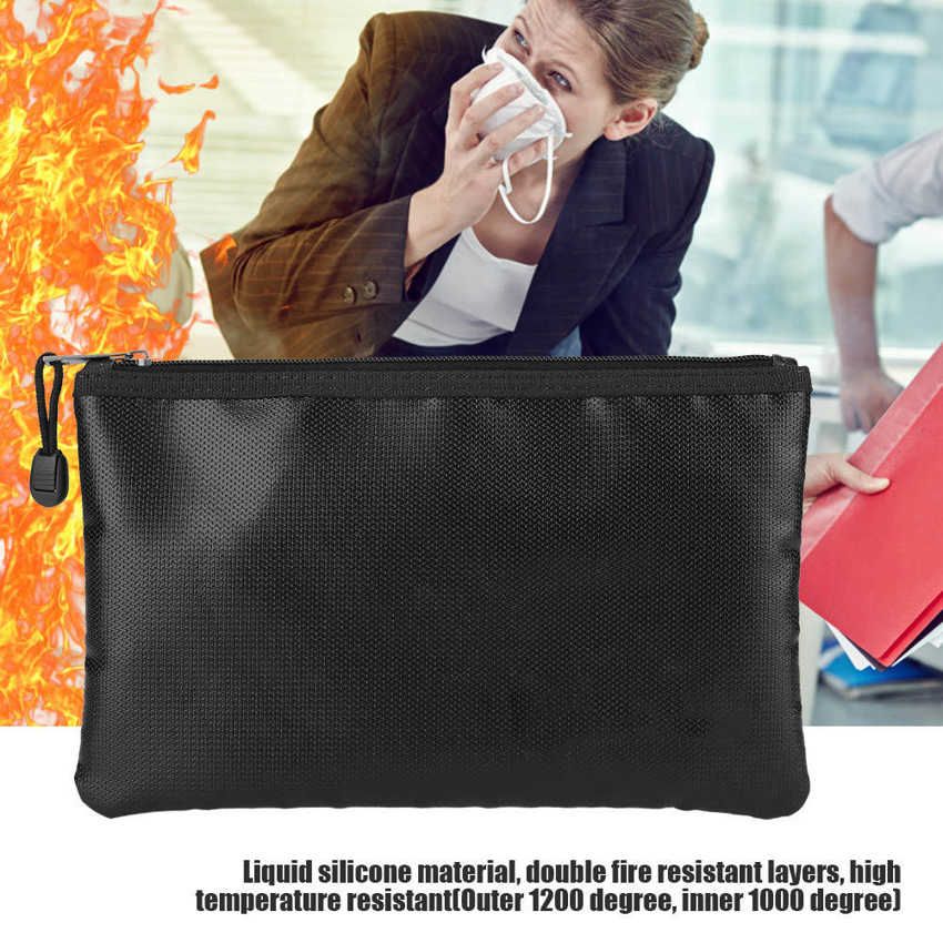 Document File Folder Envelop Pouch Bag Fireproof Waterproof Safe Storage