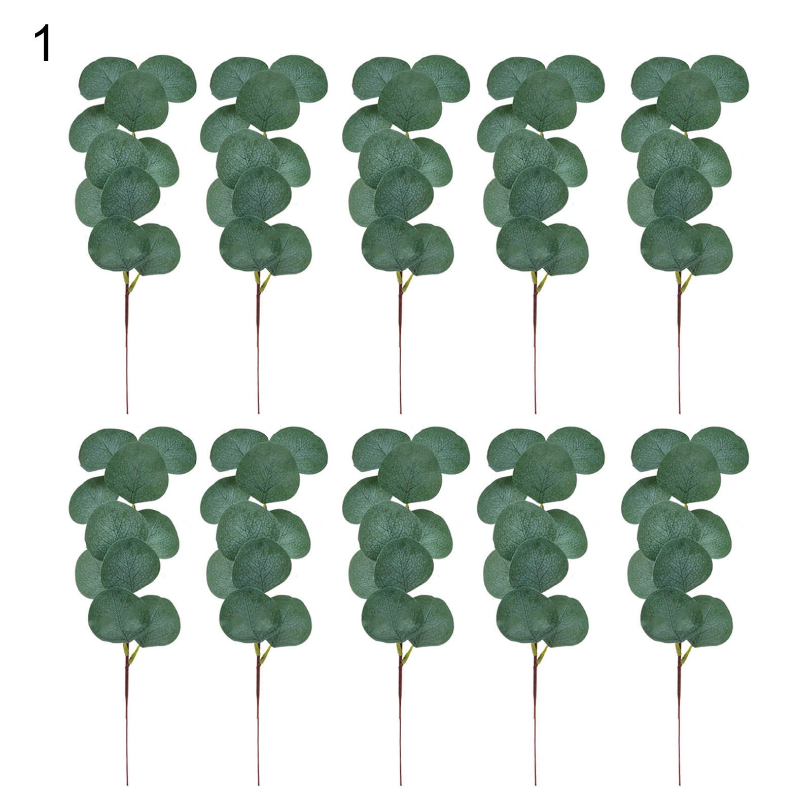 Fake No Wilting Decorative Artificial Eucalyptus Leaves Stems