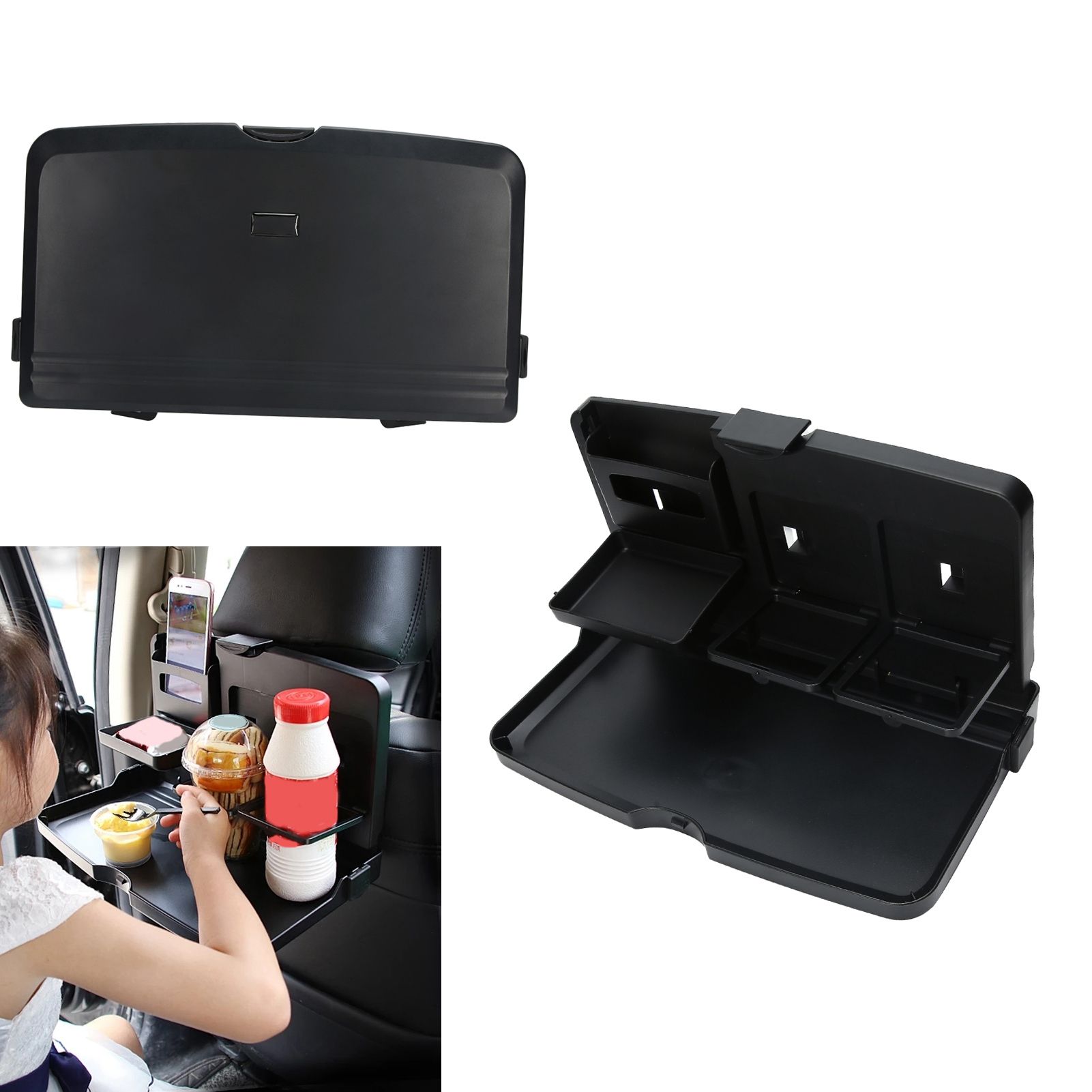 Car Food Tray Multi‑Functional Portable Folding Vehicle Seat Meal Snack