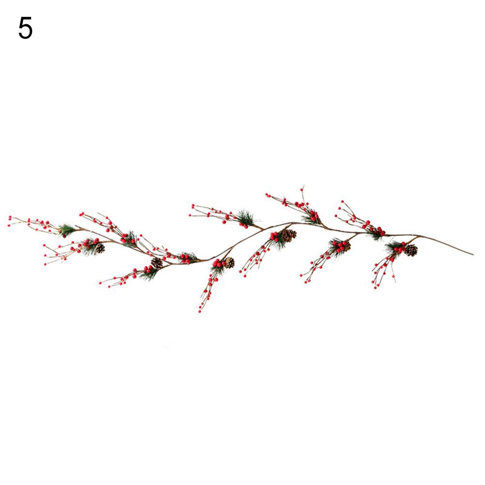 Artificial Garland Wreath Ornament Faux Fruit Berry Christmas Hanging Decoration