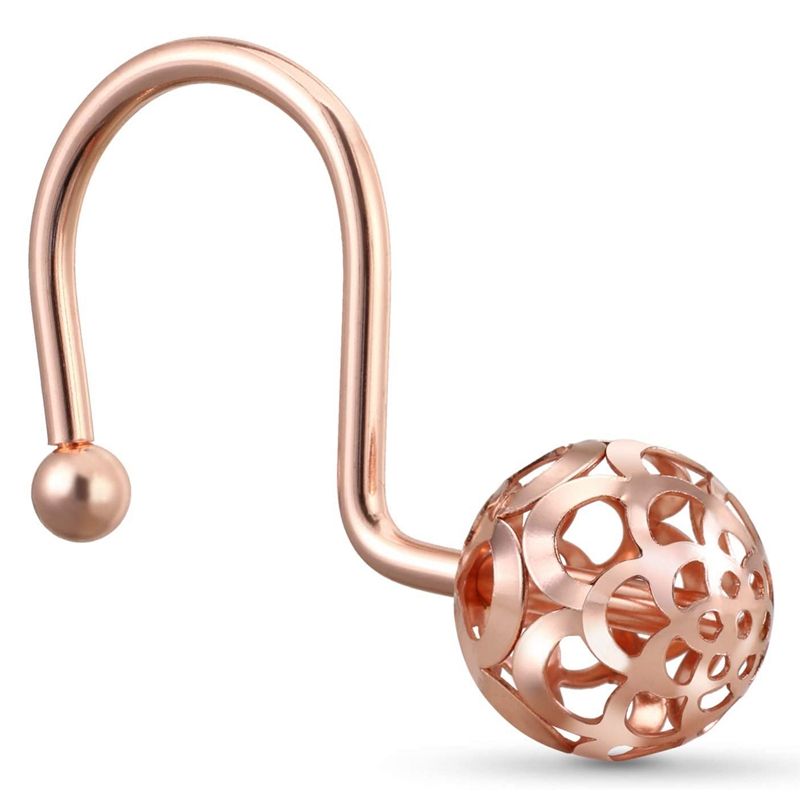 Shower Curtain Hooks Rings,Set of 12 Decor ,Metal Rustproof for Bathroom