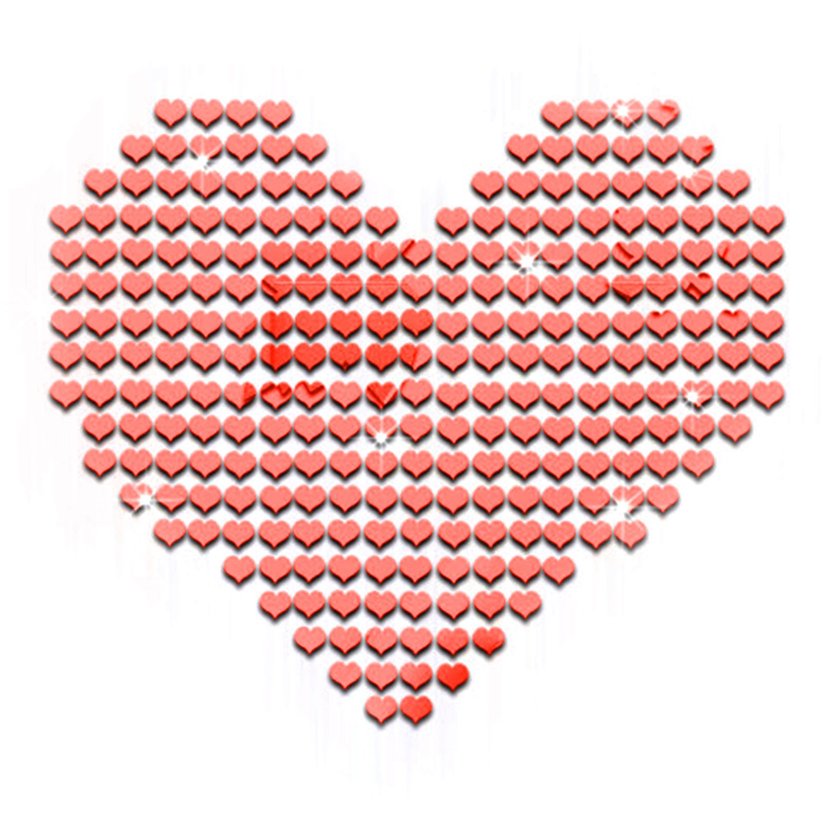 Tile Stickers Eco-friendly 3Drror Love Heart Wall Stickers