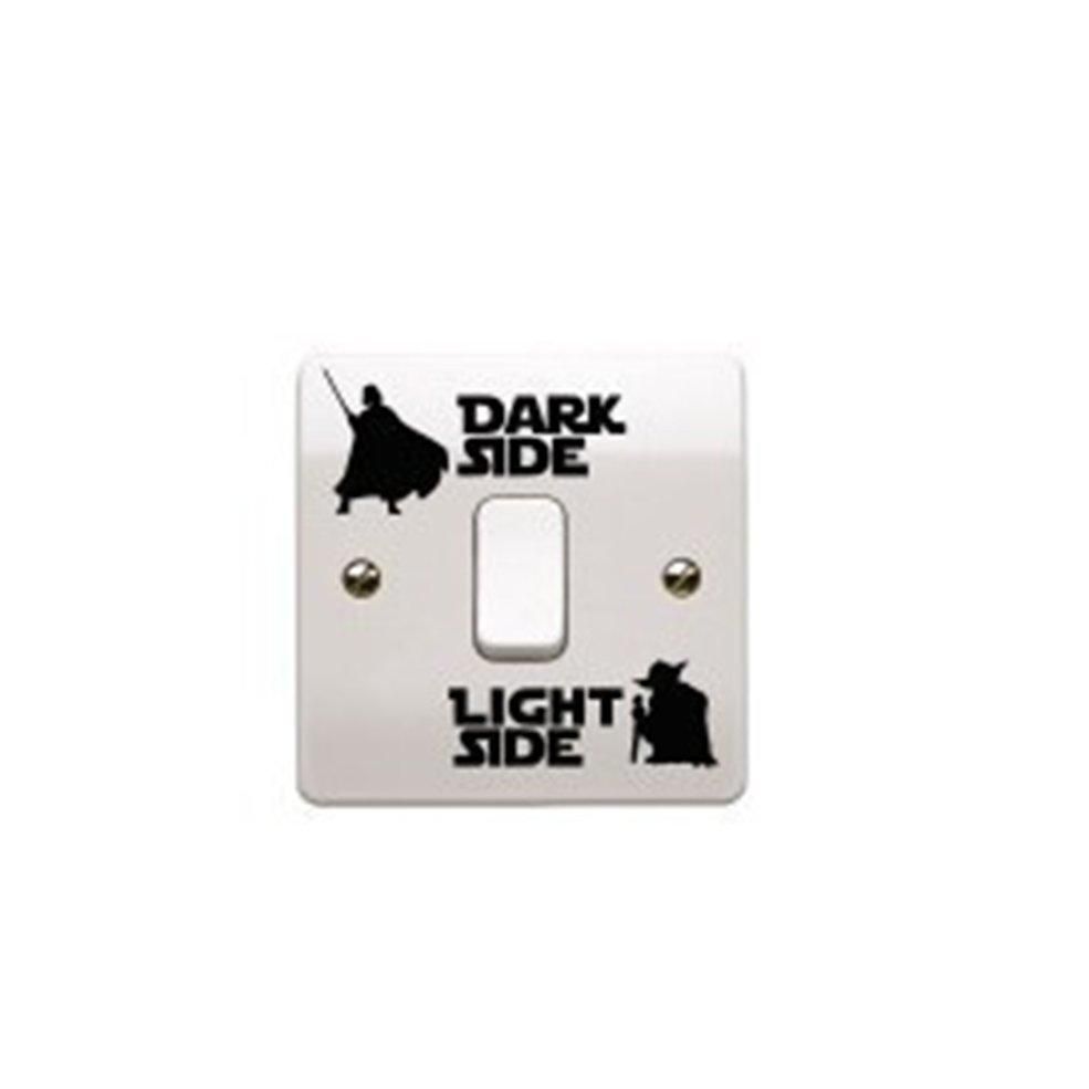 MA 1PC Switch Stickers Star Wars DARK LIGHT SIDE Wall Stickers Fluorescent Star Wars