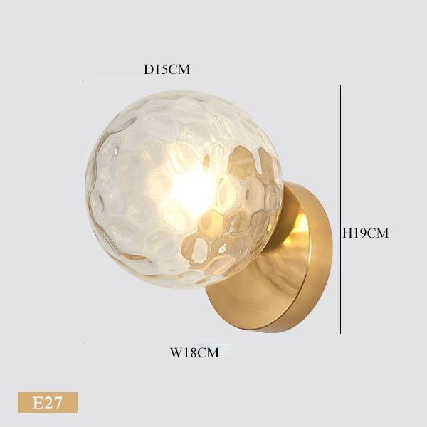 Glass Wall lamp Indoor Decoration Bedroom  E27 AC90-260V Modern Home Lighting Bath Corridor light