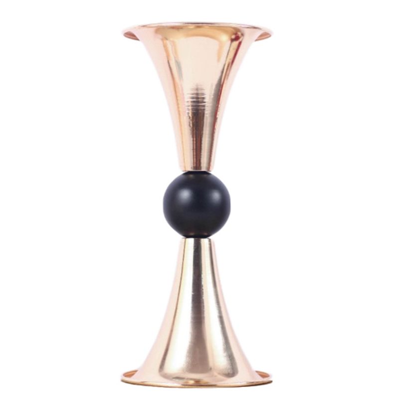 Gold Candle Holders Metal Candlestick Flower Vase Table Centerpiece Event Flower Rack Road Lead Candelabra Wedding Decoration