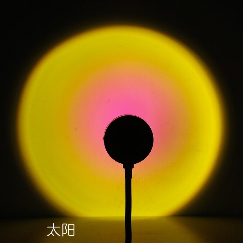 USB Sunset Lamp Mood Light Living Room Bedroom Night Light Room Decor Bar Atmosphere Photography Background Sunset Projector