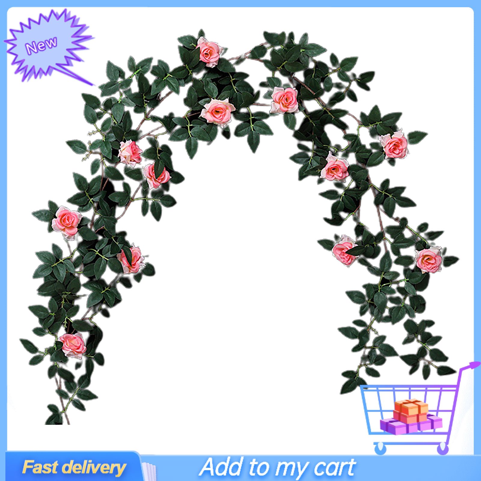 Exquisite Artificial Rattan Realistic  Silk Beautiful Imitative Flower Rattan for Wedding