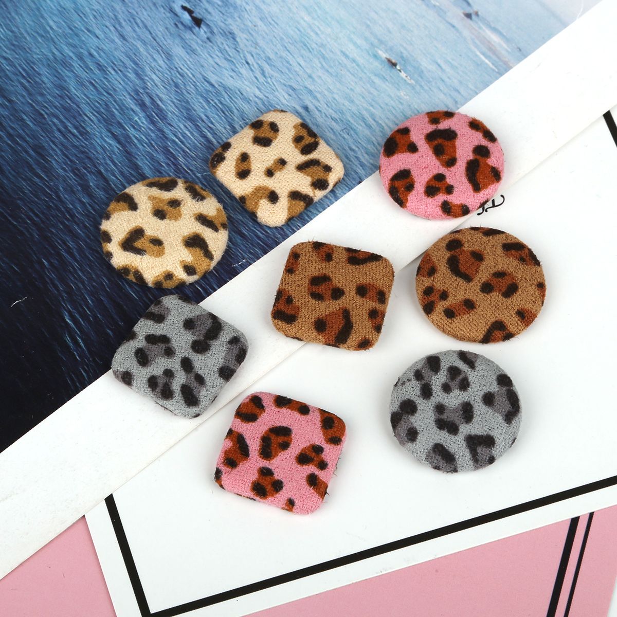 1pc/pk Round Leopard Bag Button Sewing Tools Decorative Buttons 23-27mm Scrapbook Clothing DIY Clothing Accessories