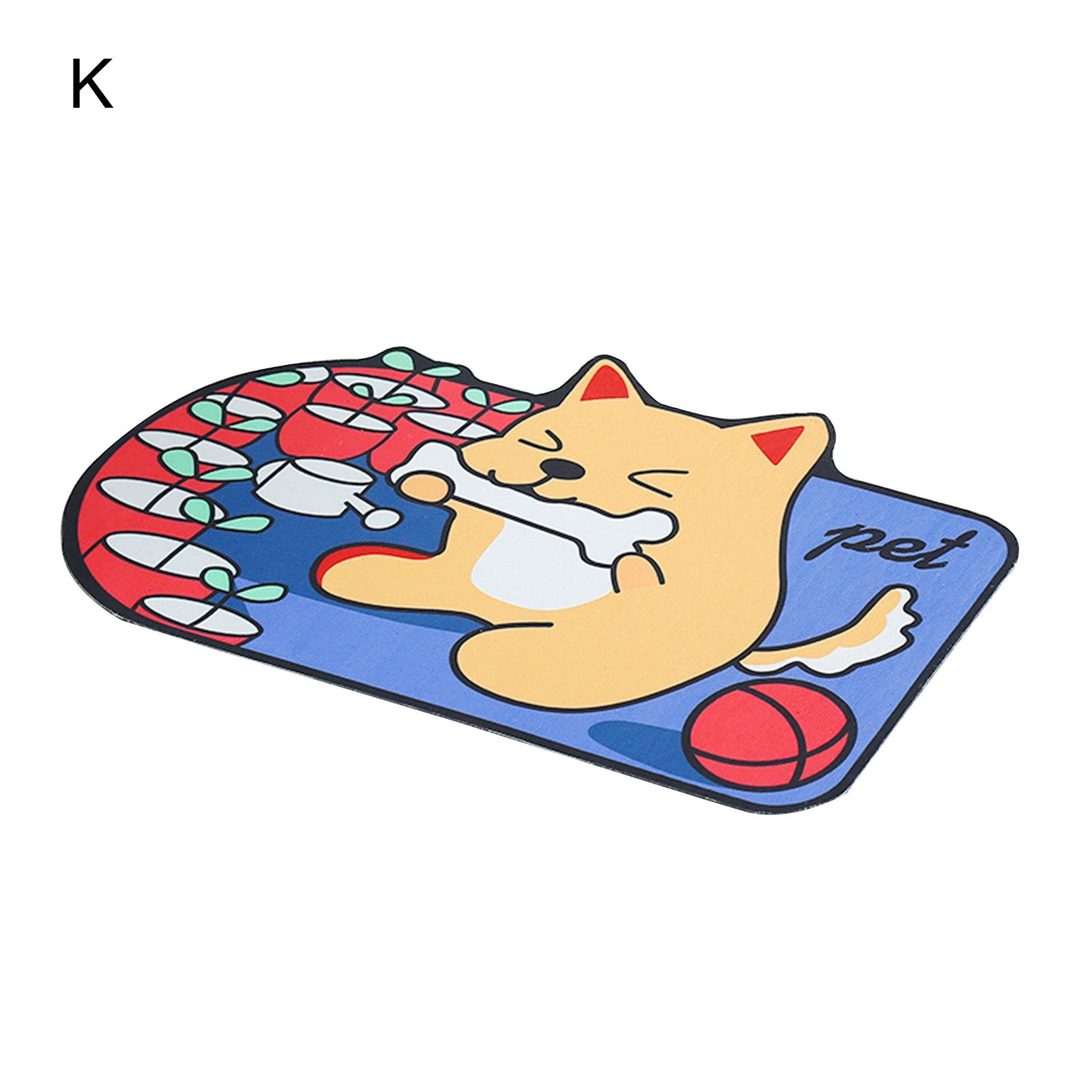 Cartoon Pattern Floor Mat Super Absorbent Polyester Comfortable Lovely Door Mat for Bedroom