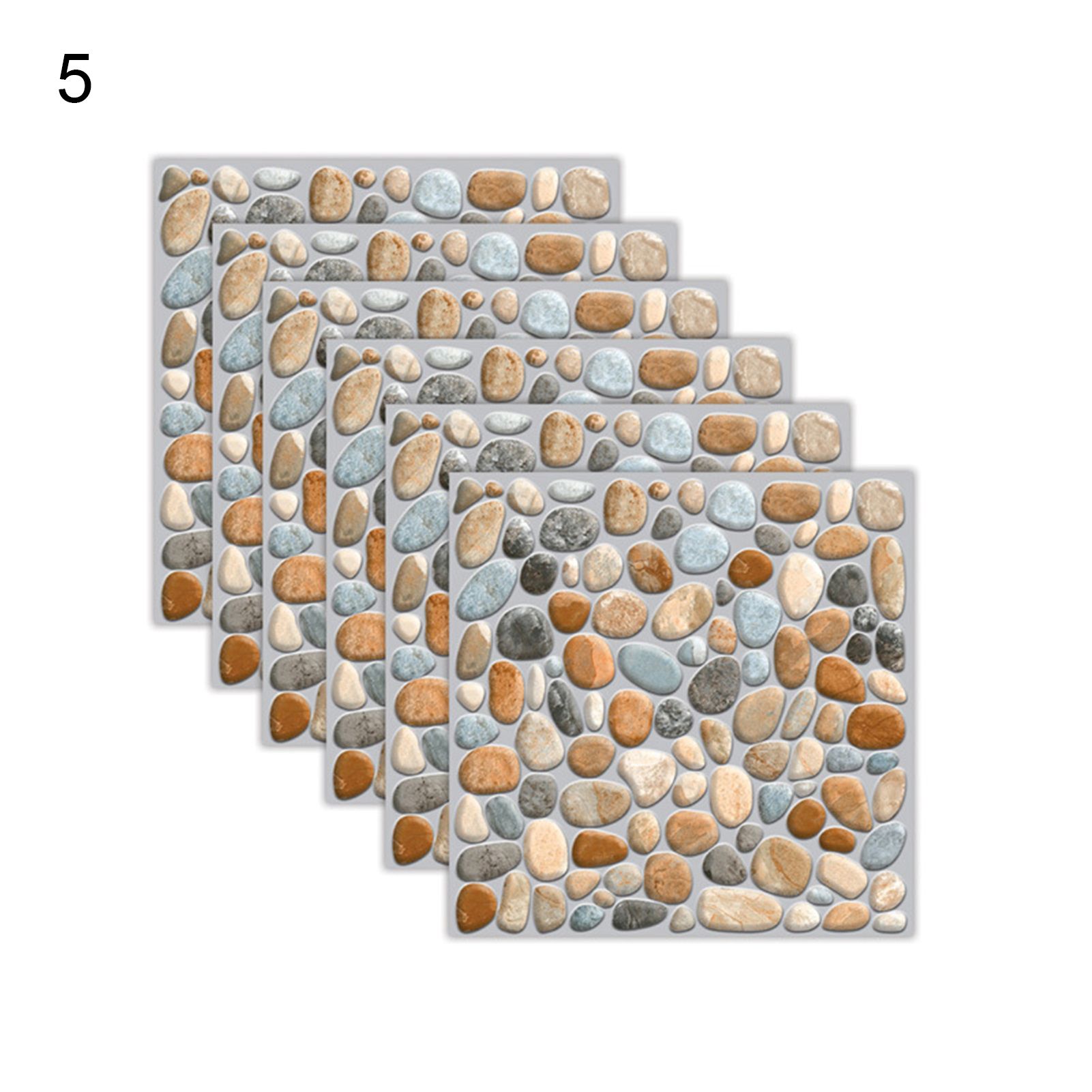 Tile Set Sticker Waterproof Easy to Clean Bksplash Sticker