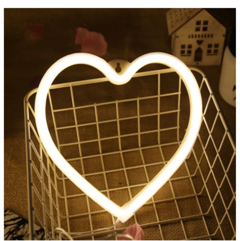 Ins LED neon letter shape small love decoration small night lights----
