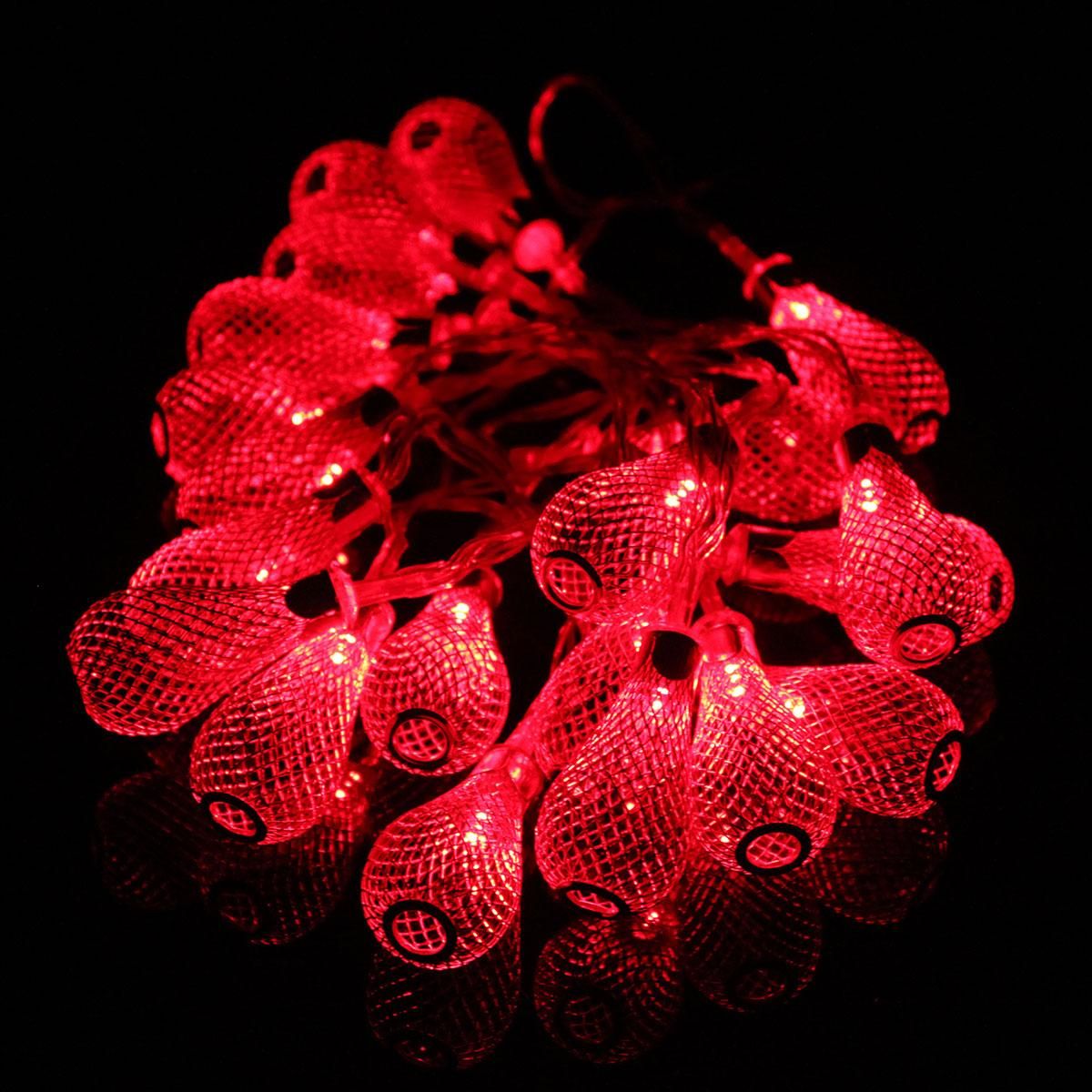 20 LED Moroccan Bulb Battery Fairy String Window Light Wedding Party Decor Lamp