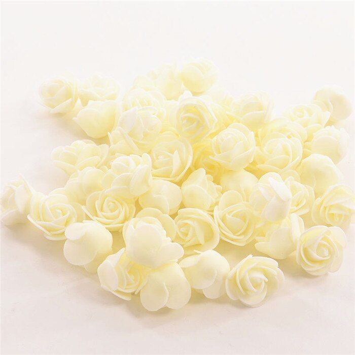 20pcs 3.5cm Mini PE Foam Rose Flower Head Artificial Rose Flowers Handmade DIY Wedding Home Decoration Festive & Party Supplies