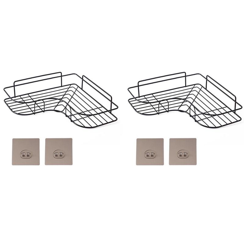 Shower Organizer Storage 2 Pack,Bathroom Corner Shelves, for Kitchen&Bathroom Accessories,Include 4Pcs Adhesive Sticker