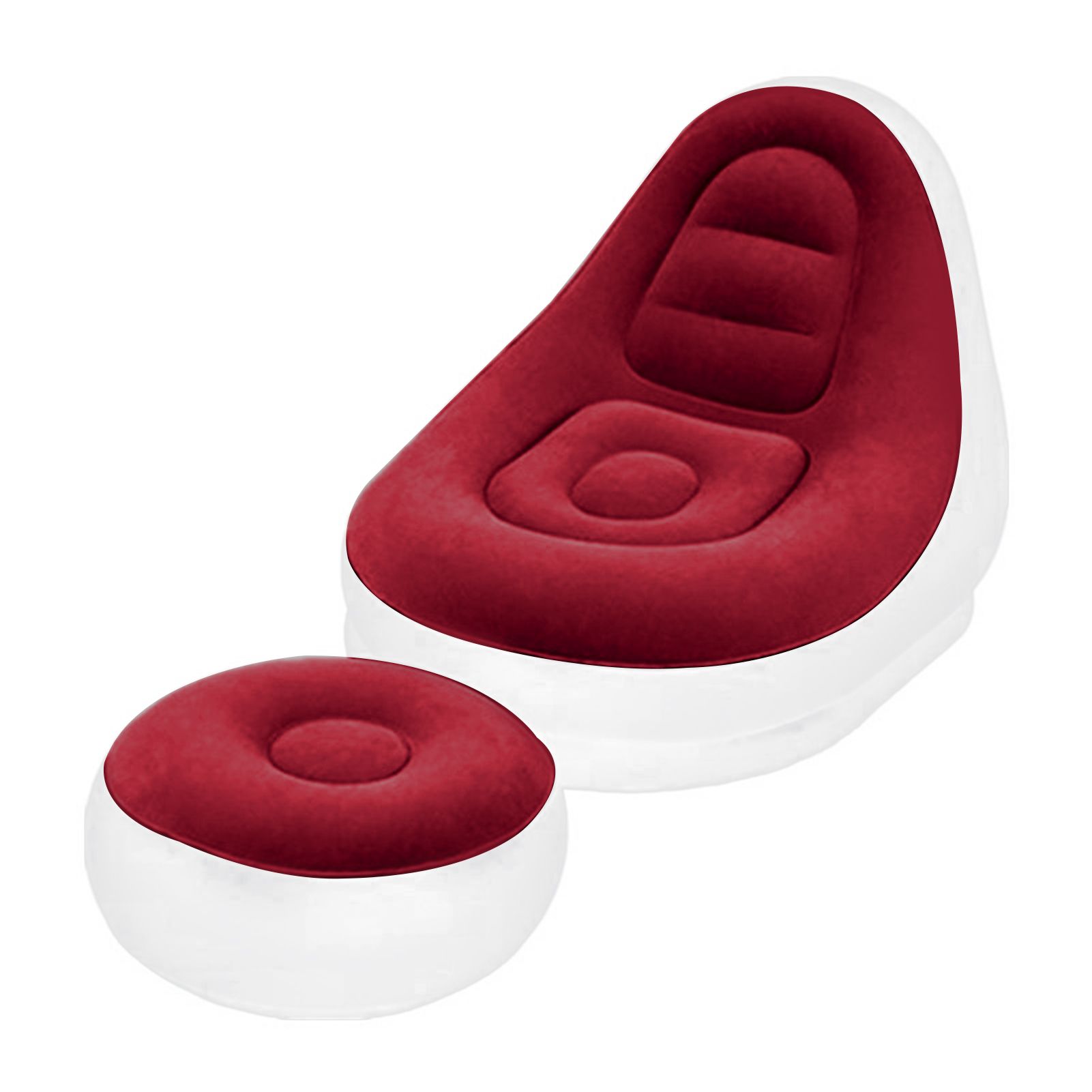 1 Set Inflatable Sofa Wear Resistant Waterproof PVC Lunch Break Lounge Couch Set for Home