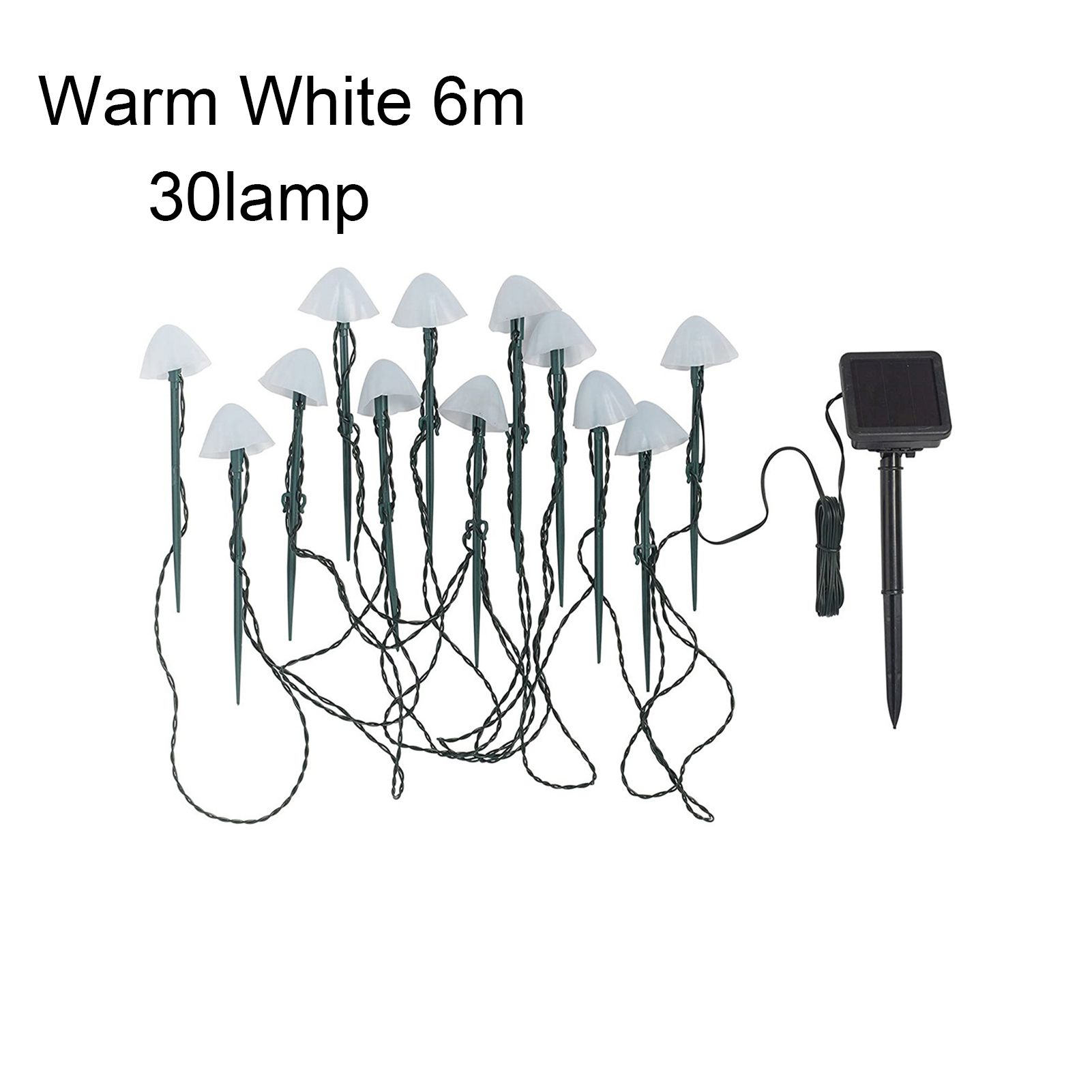 1 Set Pathway Light Cute Waterproof PVC Artificial Mushroom LED Solar Lamp Portable Garden Stake for Garden