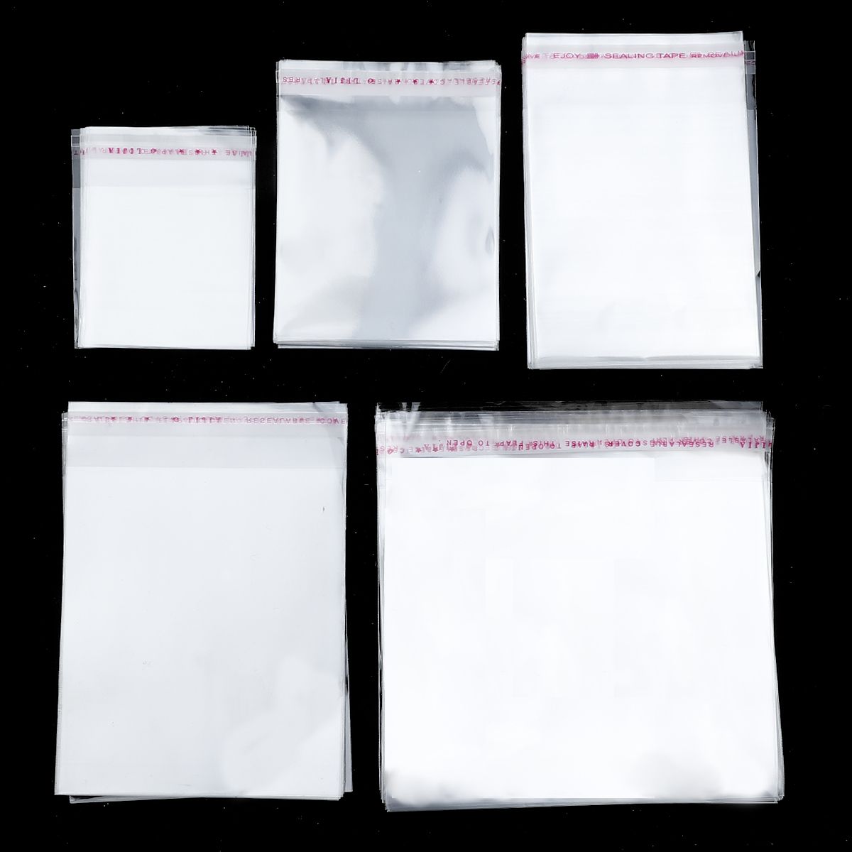 200pcs/tie Transparent OPP Bag Candy Packaging Resealable Gift Biscuit Packaging Bag