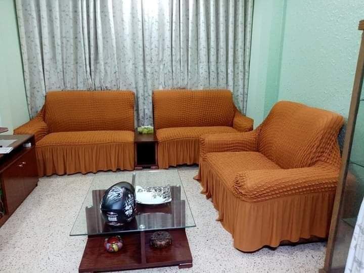Golden Color Sofa Cover 2+2+2 seat Nijum  Shop