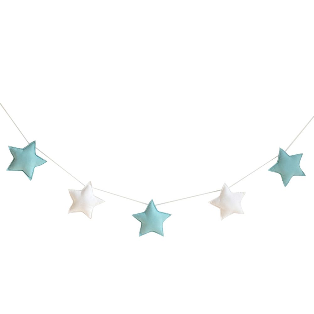 Nordic 5Pcs Cute Stars Hanging Ornaments Banner Bunting Party Kid Bed Room Decor