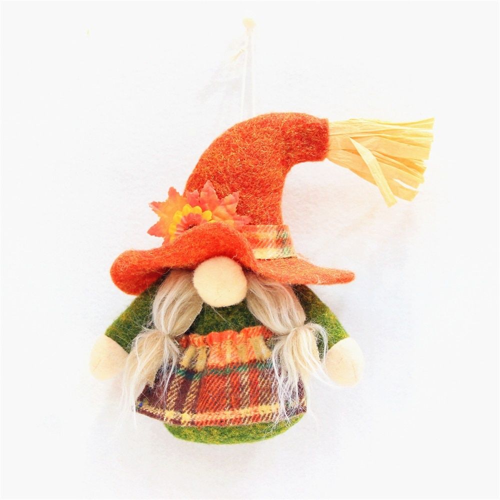 Harvest Festival Dwarf Fall Scarecrow Faceless Doll Decoration Supplies Thanksgiving Goblin Home Decoration