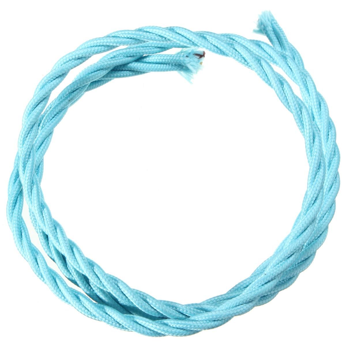 1m Vintage Colored Twist Braided Fabric Flex Cable Wire Cord Electric Light Lamp