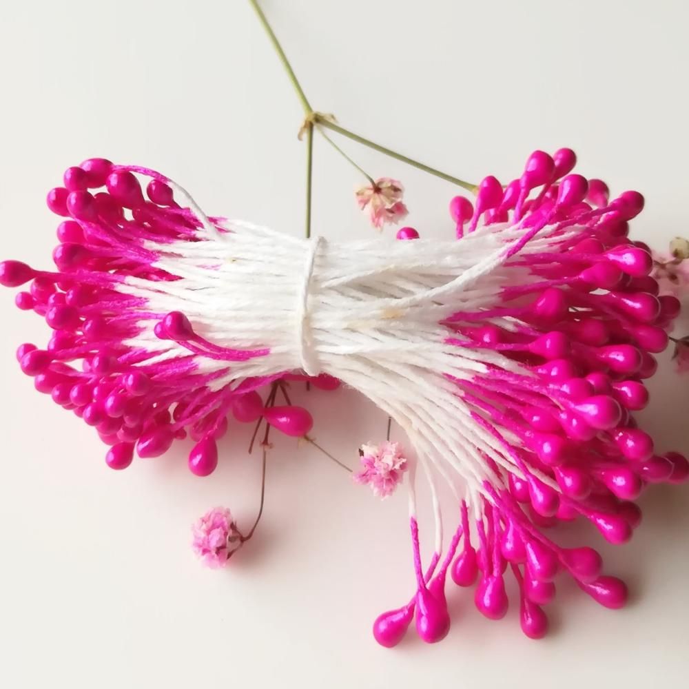 Multicolor m 500pcs Artificial Sugar Flower Stamen For Craft Home Wedding Decoration Cake Decoration and DIY Pistil Stamen