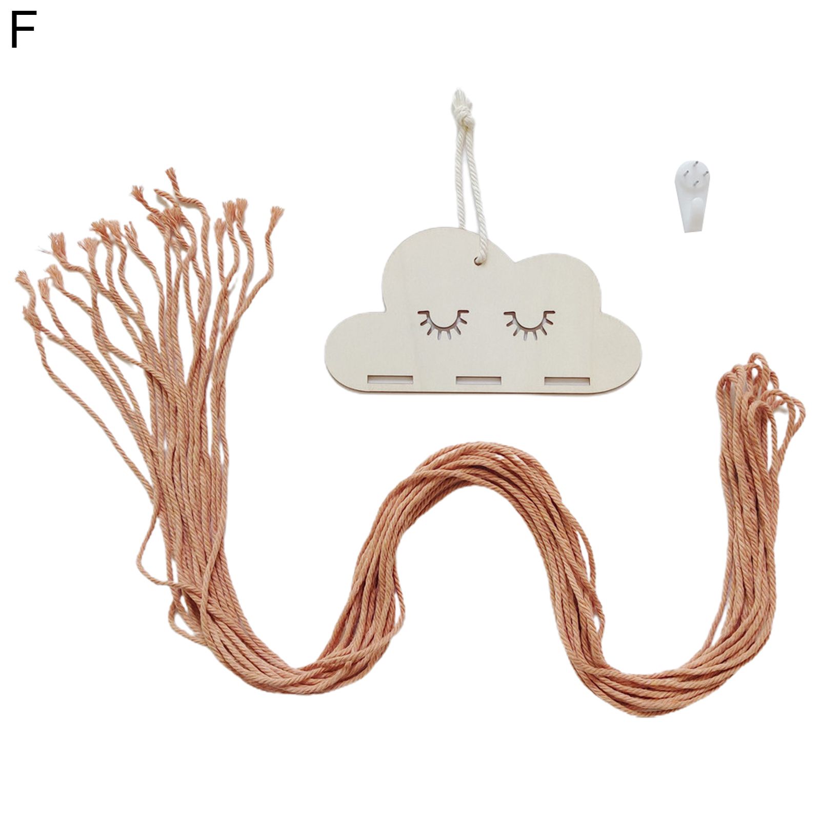 Hair Bows Hanger Easy Installation Cloud Shape Long Tassel Hair Bow Holder