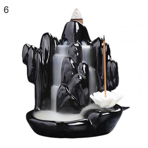 1Pc Backflow Incense Burner Waterfall Ceramic  Censer Handicraft Home Decor курильница
