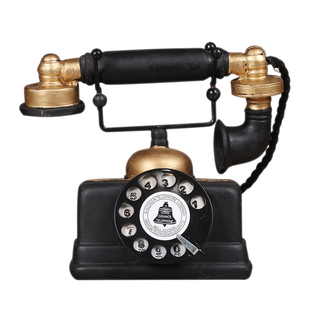Industrial loft Retro Rotary Phone Model Crafts Decoration Shop Cafe Living room Showcase Decoration Decoration Shoot props