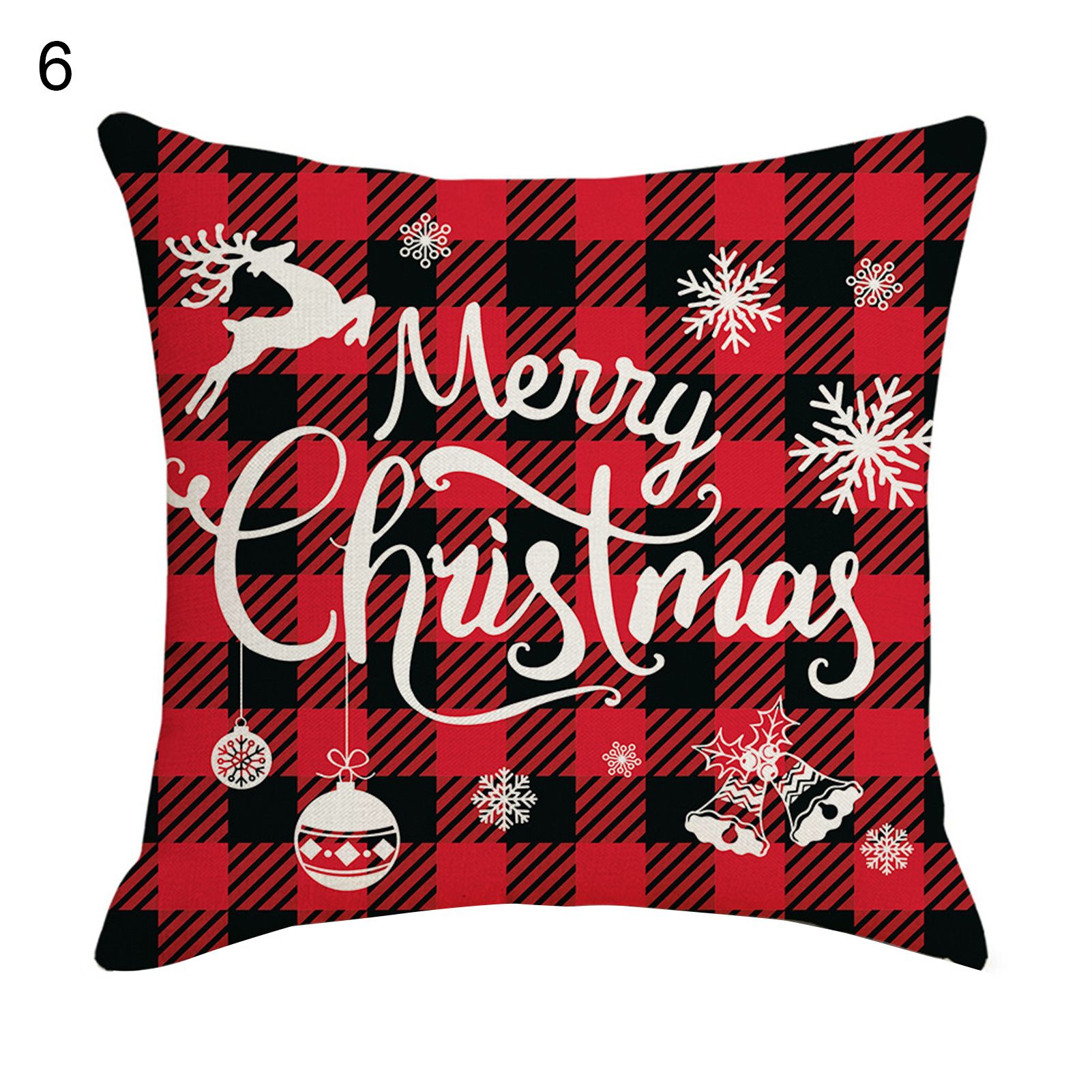 Christmas Pillowcase Shrink Resistant European Style Cushion Case