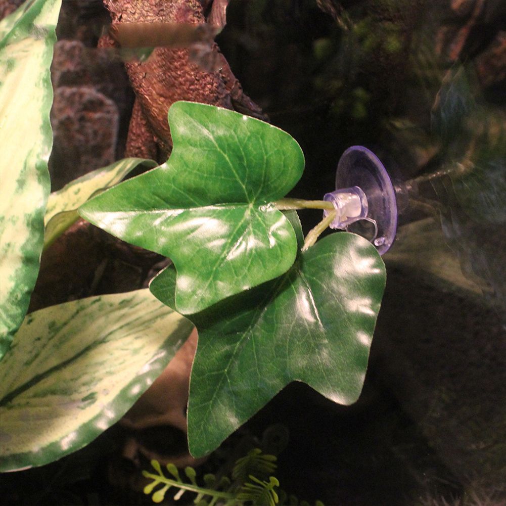 GC Simulation Artificial Leaf Aquarium Fish Tank Decoration Accessories For Tortoise Lizard Chameleon Snake Reptile specification