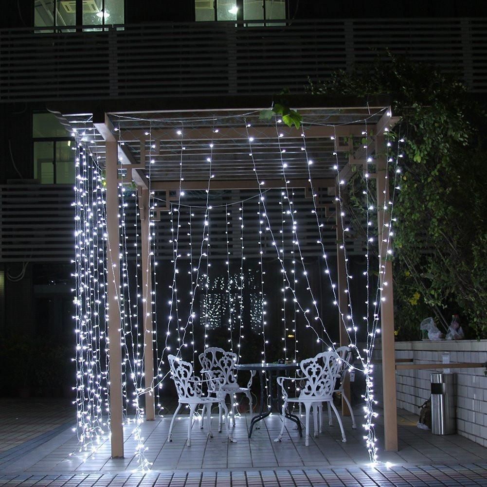 SOLMORE 10x3M 1000 LED Curtain Lights 220V Waterproof IP44 IP65 Lamp Beads Christmas Holiday Party Fairy Lights White
