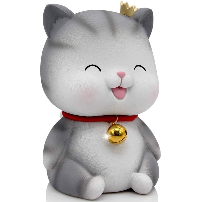 Cute Cat Decorative Saving Bank,Home Decoration Coin Bank Money Piggy Bank Help Form Right Money Habits,Eyes Closed