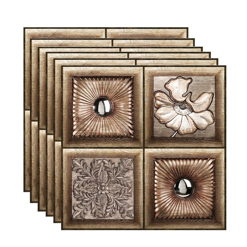 10Pcs European Classical Pattern Wall Sticker DIY Removable Tile Self-Adhesive Waterproof Bathroom Home Decoration